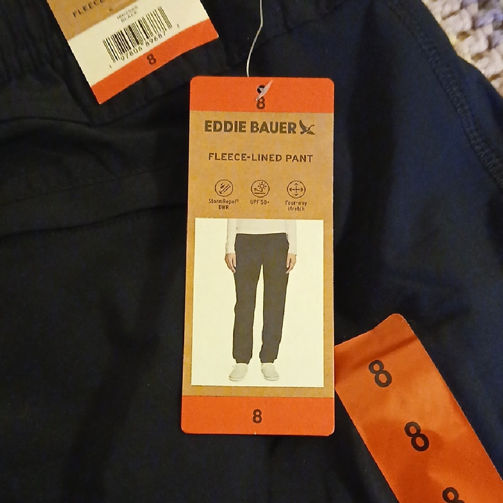 Eddie Bauer Fleece-Lined Pants - Black